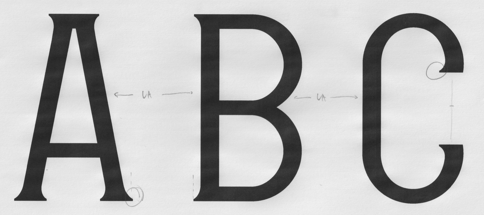 ANAGRAM letterforms A B C