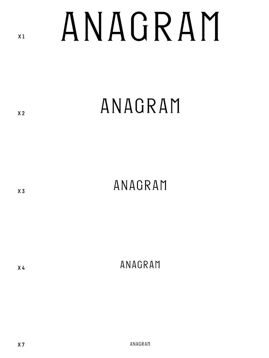 ANAGRAM logo size scale