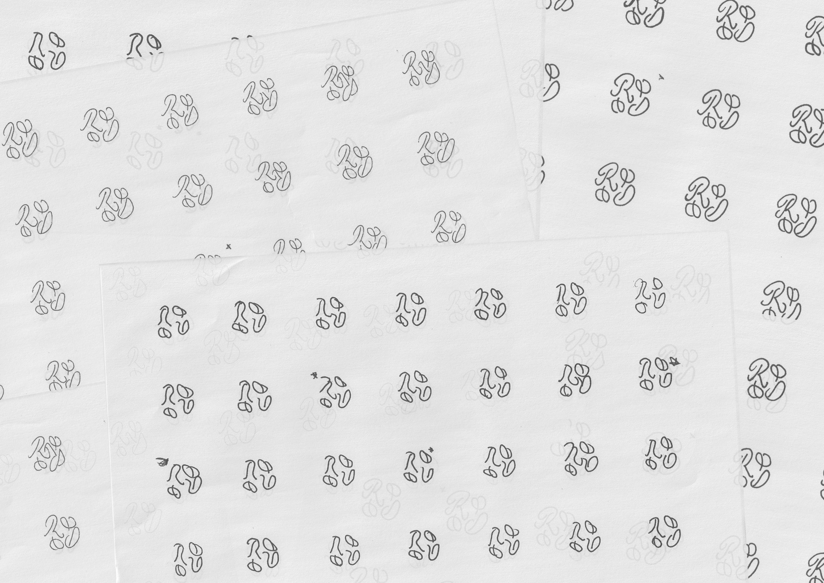 ROOD monogram sketches